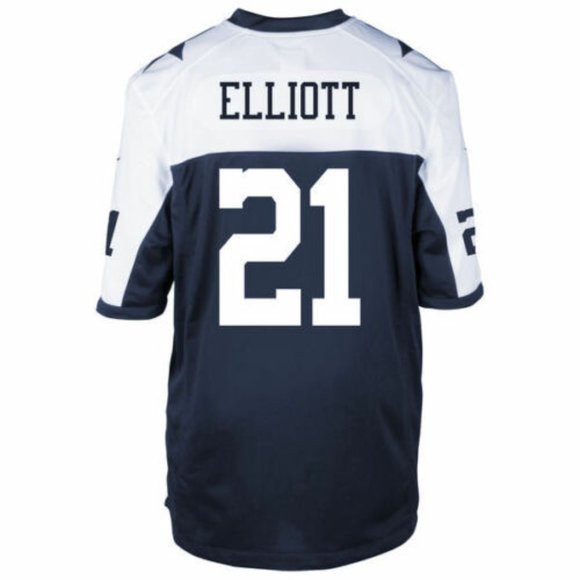 Nike Youth Ezekiel Elliott #21 Dallas Cowboys TB Alt Game Jersey - Navy NWT - Picture 3 of 7